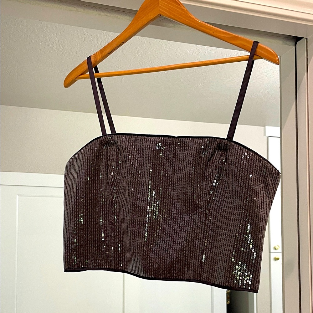 Guess Black Sequin Camisole with removable straps